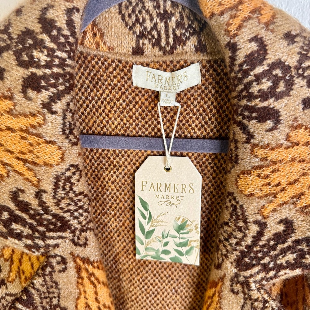 NWT Farmers Market Cardigan Coat Sienna Womens Large - Picture 3 of 7